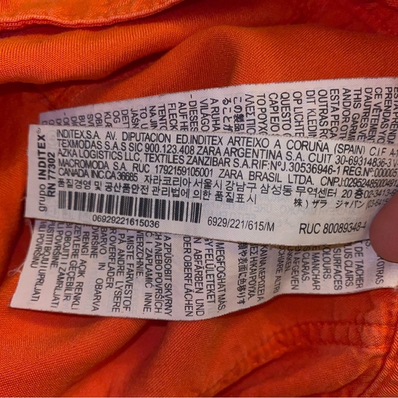 Zara high waist orange pants. Size M. - Picture 2 of 7